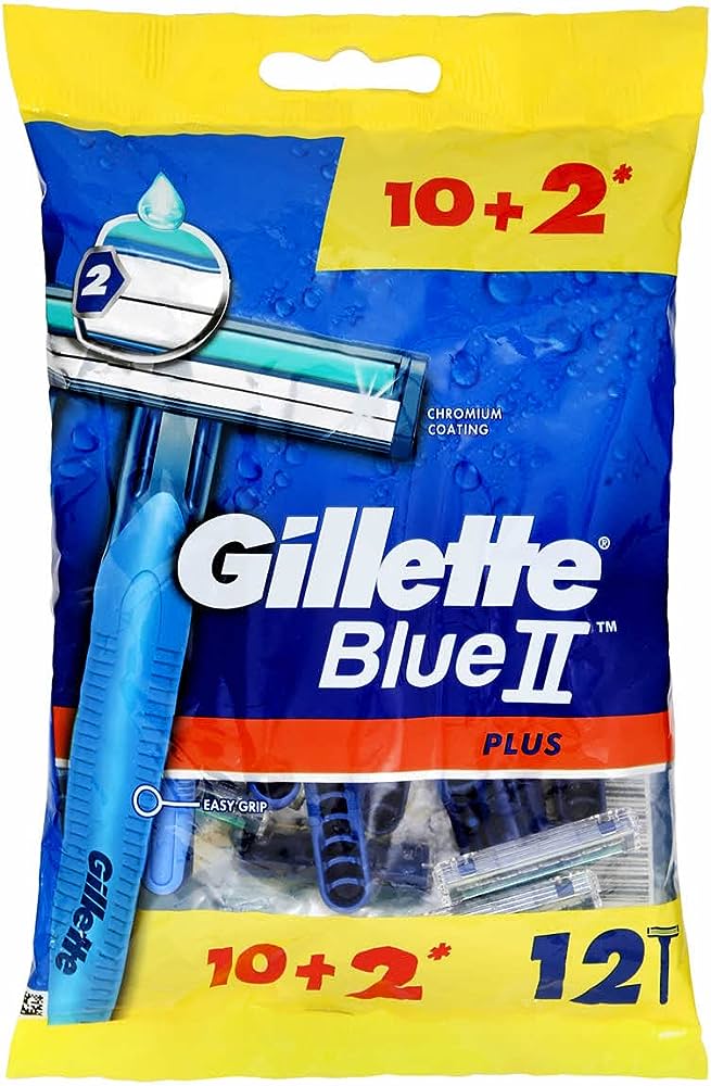 Gillette Blue II Plus Disposable Razors 10 + 2 free Razors