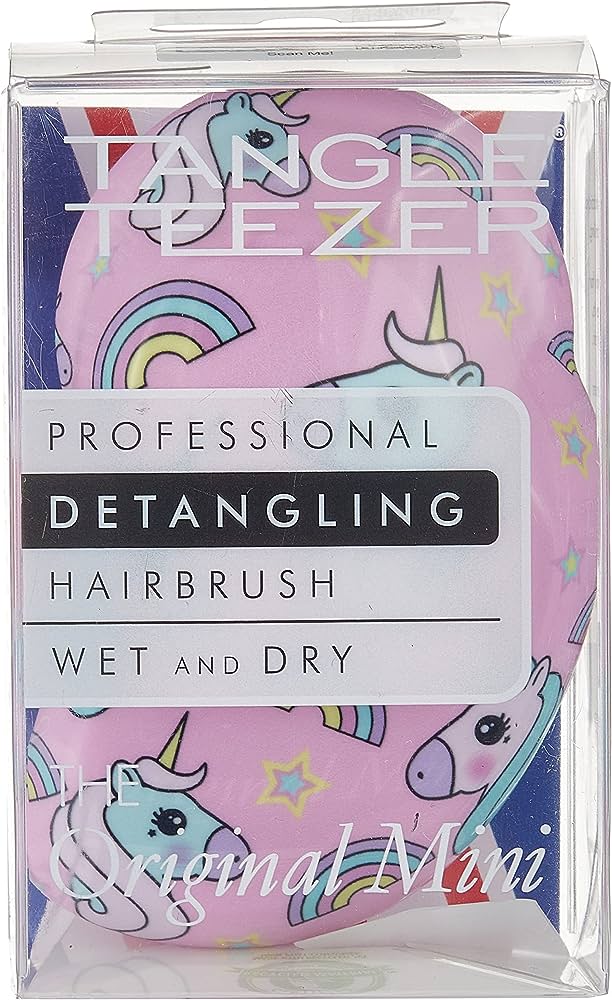 Tangle Teezer The Original Mini Detangling Hairbrush for Wet & Dry Hair | Perfect for Kids & Travelling | Unicorn Magic